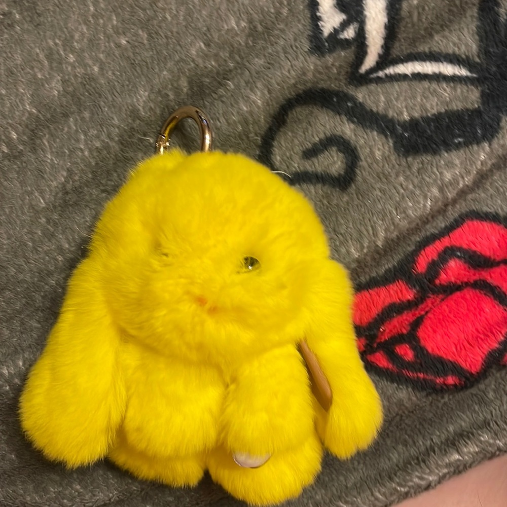 A beautiful bright yellow bunny. Need a home